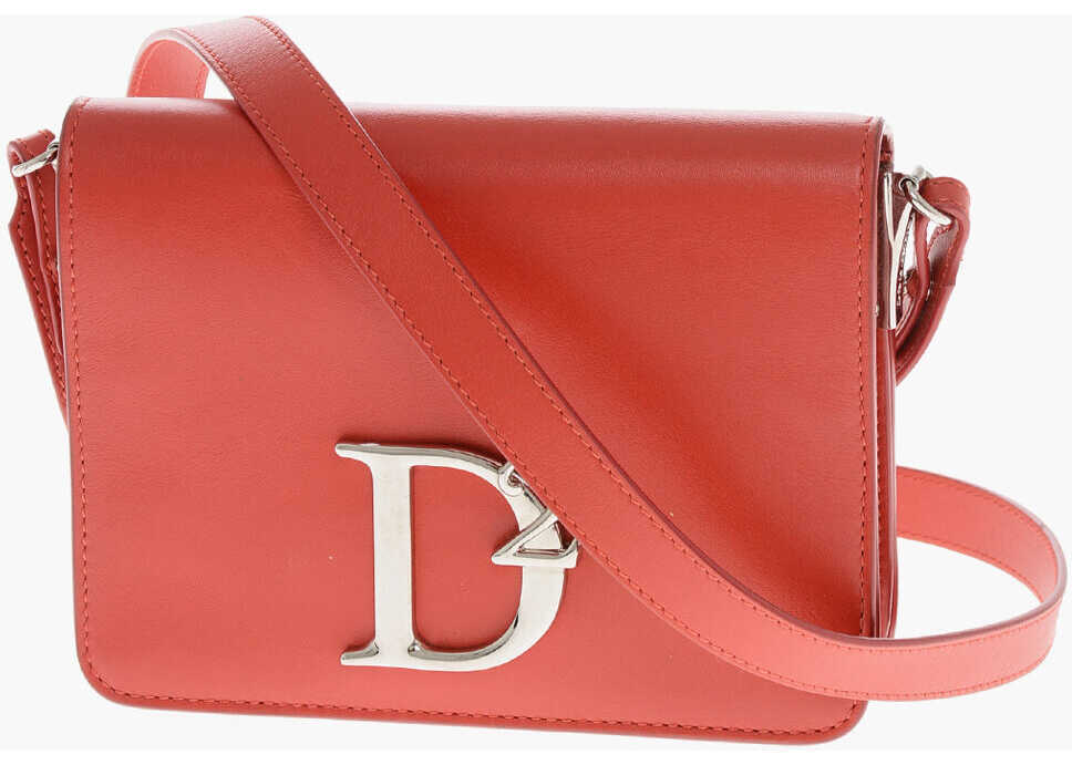 Genti de umar DSQUARED2 Leather Shoulder Bag With Monogram Red Femei (BM 19589945) 4