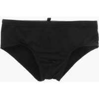 Slipi Icon Solid Color Swim Brief With Contrasting Print Barbati