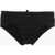 DSQUARED2 Icon Solid Color Swim Brief With Contrasting Print Black