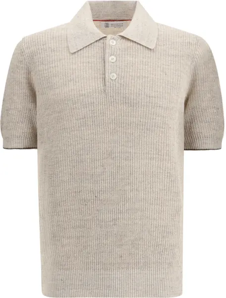 Tricouri Polo Brunello Cucinelli Cotton Polo Sweater JUTANOCCIOLA Barbati (BM 19590029) 1