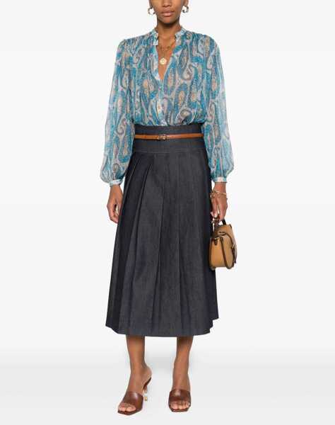 Camasi casual ETRO Pleated Shirt with band collar X0809 Femei (BM 19590035) 2