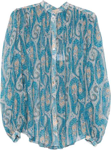 Camasi casual ETRO Pleated Shirt with band collar X0809 Femei (BM 19590035) 1