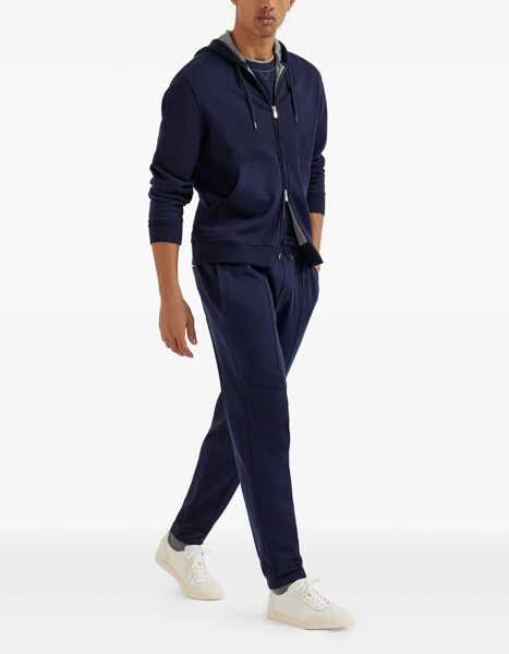 Tricouri Brunello Cucinelli T-shirt in cotton with a logo COBALTOGRIGIO MEDIO Barbati (BM 19590041) 2