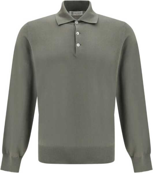 Pulovere casual Brunello Cucinelli Long Sleeve Jersey KAKIGRIGIO CHIARO Barbati (BM 19590059) 1