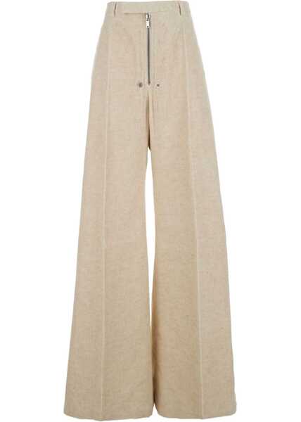 Pantaloni casual Rick Owens Corduroy Pants NATURAL Femei (BM 19590095) 1