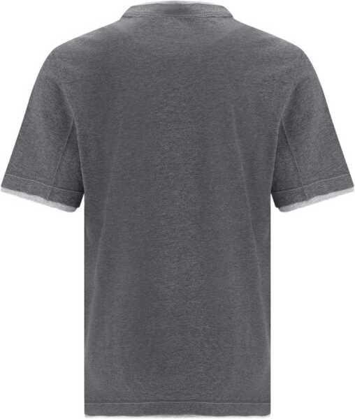 Tricouri Brunello Cucinelli T-shirt in cotton with a logo PIOMBOGRIGIO Barbati (BM 19590104) 2