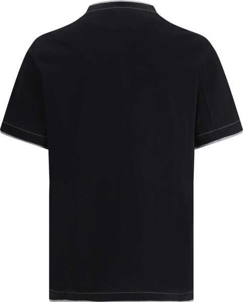 Tricouri Brunello Cucinelli T-shirt in cotton with a logo NEROGRIGIO MEDIO Barbati (BM 19590110) 2