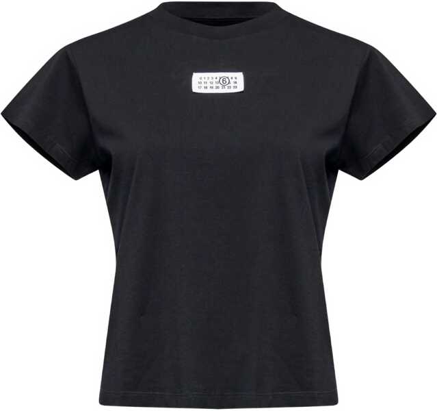 Tricouri MM6 Maison Margiela Cotton T-shirt BLACK Femei (BM 19590116) 1