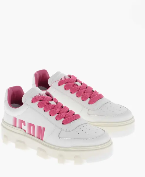 Sneakers DSQUARED2 Icon Leather Basket Low-Top Sneakers With Logoed Sole And Co White Femei (BM 19590221) 1