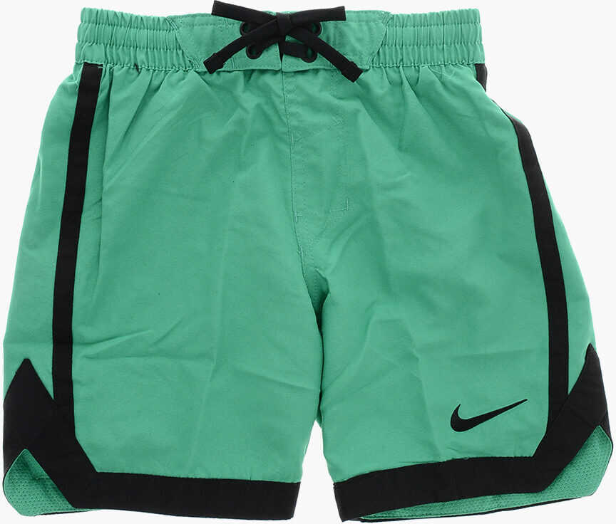 Sorturi de baie Nike Solid Color 7 Volley Short Swim Shorts With Contrasting Side Green Barbati (BM 19590224) 1