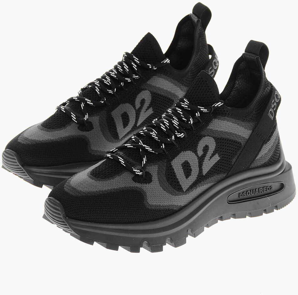 Sneakers DSQUARED2 Low-Top Runds2 Sneakers With Embroidered Logo Black Barbati (BM 19590233) 1