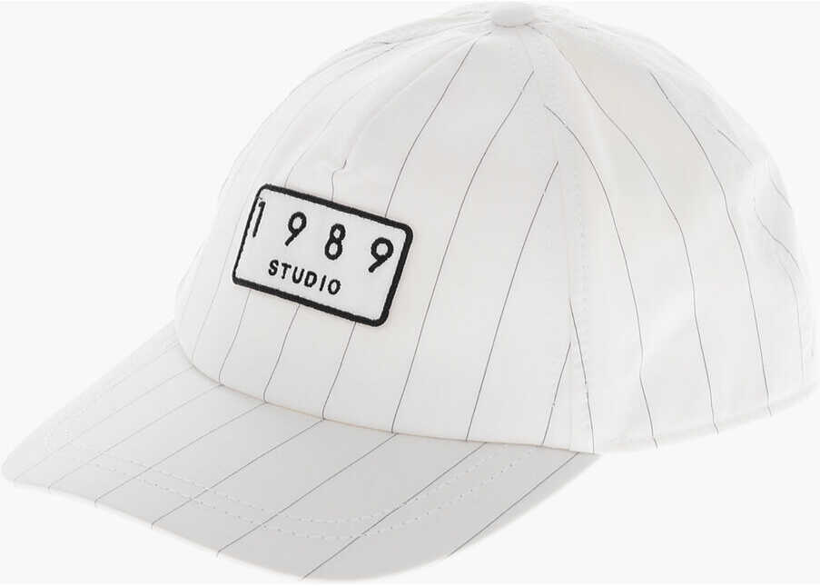 Caciuli 1989 STUDIO Striped Cap With Logoed Patch White Barbati (BM 19590275) 1