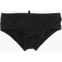 Slipi Icon Solid Color Swim Brief With Contrasting Print Barbati
