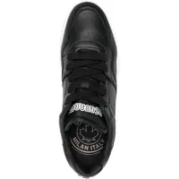 Incaltaminte DSQUARED2 pentru Barbati pagina 2 - Sneakers DSQUARED2 Textured Leather Spiker Low-Top Sneakers Black Barbati (BM 19590314) - B-mall.ro