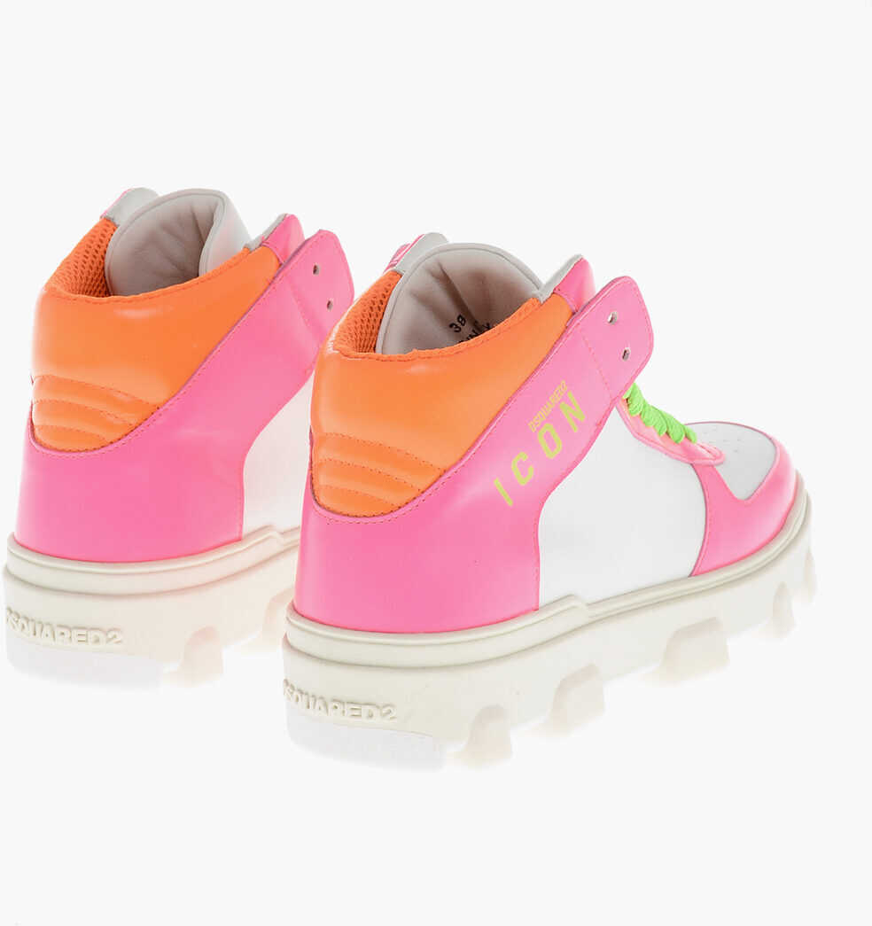 Sneakers DSQUARED2 Icon Color Block Leather High Top Sneakers Black Femei (BM 19590320) 2