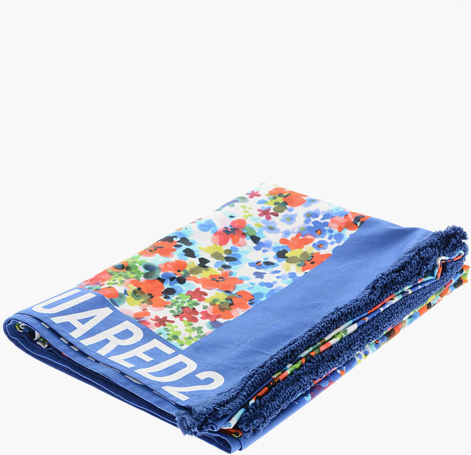 Prosoape de plaja DSQUARED2 Floral Patterned Lightweight Cotton Beach Towel Multicolor Barbati (BM 19590329) 3