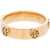 Tory Burch Golden-Effect Miller Ring With Studs Monogram Gold