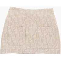 Fuste Two-Tone Skirt With Metallic Monogram Fete