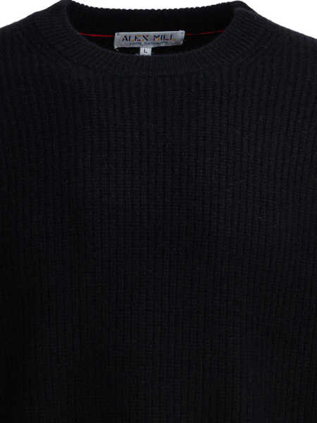 Pulovere Alex Mill Jordan crewneck sweater Black Barbati (BM 19590489) 3