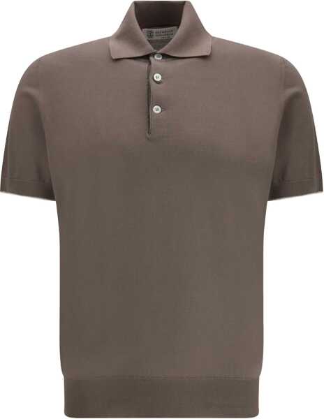 Tricouri Polo Brunello Cucinelli Polo Shirt NOCCIOLAPANAMA Barbati (BM 19594790) 1