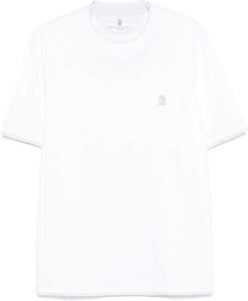 Tricouri Brunello Cucinelli T-shirt in cotton with a logo BIANCO OTTICOPERLA Barbati (BM 19594793) 1