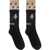 THE ATTICO Logo cotton Socks BLACK/WHITE