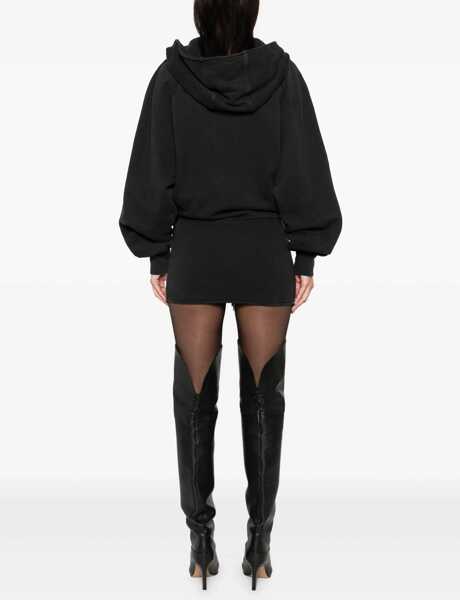 Rochii THE ATTICO Short Dress with hood FADED BLACK Femei (BM 19594841) 4