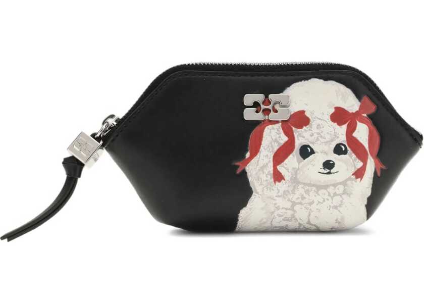 Portofele Ganni Bou Coin Purse with poodle BLACK Femei (BM 19594919) 1