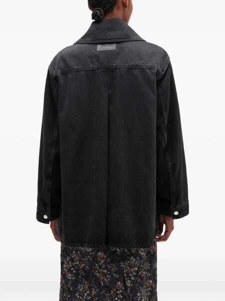 Jachete Ganni Washed Denim Jacket BLACK WASHED Femei (BM 19595006) 4