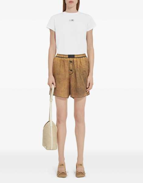 Tricouri MM6 Maison Margiela Cotton T-shirt OFF WHITE Femei (BM 19595024) 2