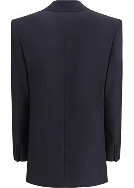 Sacouri Saint Laurent Long wool-gabardine Blazer NAVY Femei (BM 19595027) 2