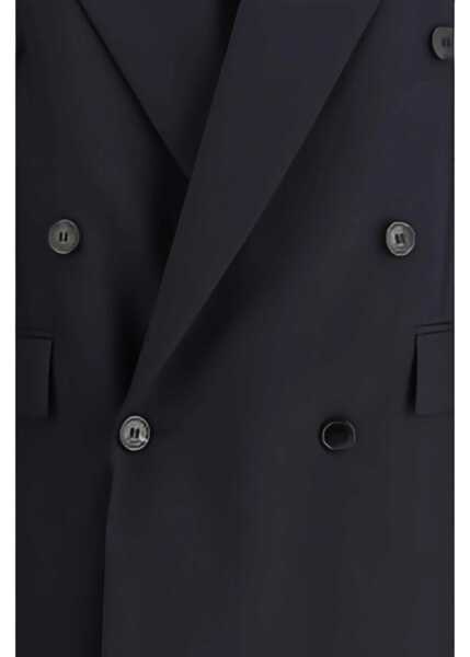 Sacouri Saint Laurent Long wool-gabardine Blazer NAVY Femei (BM 19595027) 3