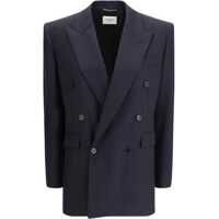 Sacouri Long wool-gabardine Blazer Femei