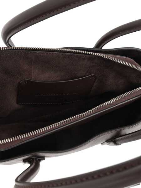 Genti de umar THE ATTICO La Passeggiata small Shoulder Bag DARK BROWN Femei (BM 19595084) 5