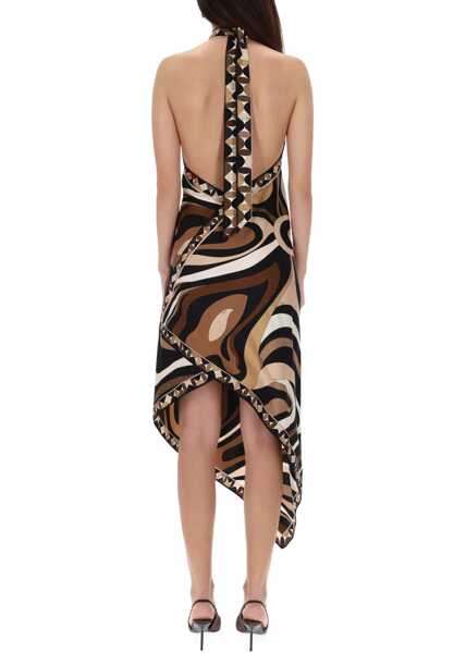Rochii casual PUCCI Midi Dress With Marble Print GOLD Femei (BM 19595408) 3