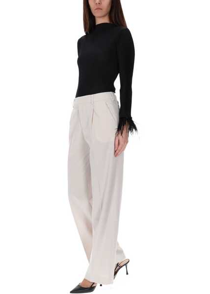 Pantaloni casual PT TORINO Pants Lola POWDER Femei (BM 19595420) 2