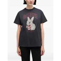 Tricouri Dama - Tricouri Ganni Bunny T-shirt PHANTOM Femei (BM 19595465) - B-mall.ro