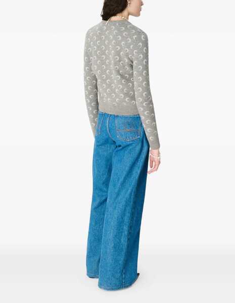 Cardigane MARINE SERRE Moon Wool Cardigan MISTY GREY Femei (BM 19595495) 3