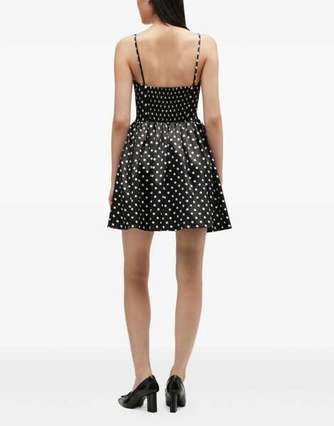 Rochii Ganni Polka-Dot Satin Mini Dress BLACK Femei (BM 19595519) 2