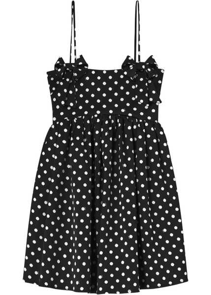 Rochii Ganni Polka-Dot Satin Mini Dress BLACK Femei (BM 19595519) 4