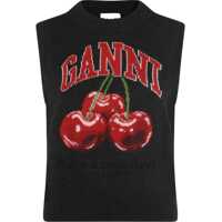 Pulovere casual Wool Vest with graphic cherries Femei