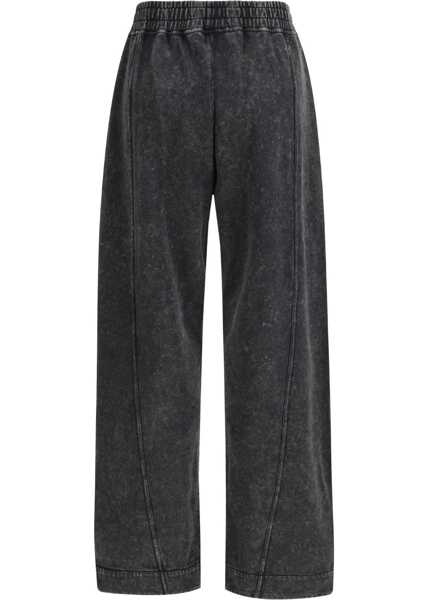 Pantaloni casual Ganni Embroidered Pants BLACK WASHED Femei (BM 19595528) 2