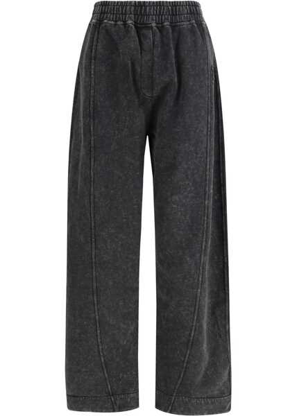 Pantaloni casual Ganni Embroidered Pants BLACK WASHED Femei (BM 19595528) 1