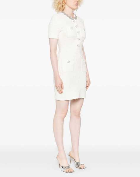 Rochii casual Self-Portrait Mini Dress With Buttons IVORY Femei (BM 19603427) 3