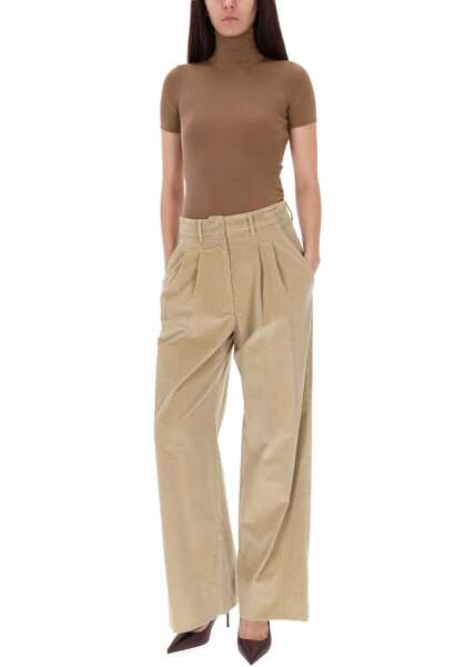 Pantaloni casual PT TORINO Pants Frankie BEIGE Femei (BM 19603448) 2
