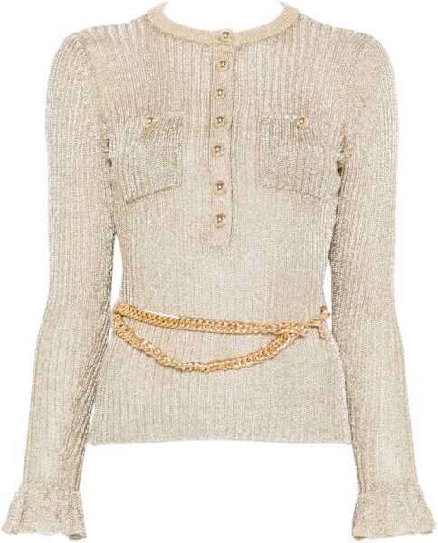 Bluze Self-Portrait Gold Lurex Top GOLD Femei (BM 19603451) 1