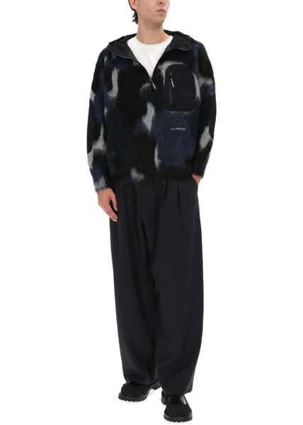 Pulovere AND WANDER Zipper Hooded Sweater BLACK Barbati (BM 19605254) 2