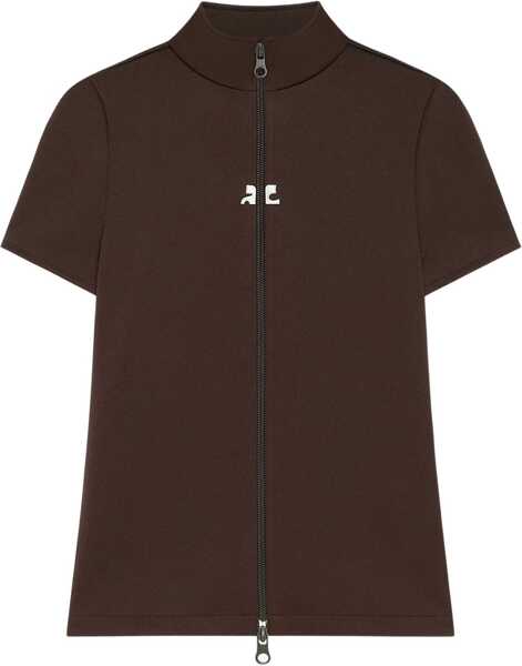 Bluze COURRGES Interlock Top BROWN Femei (BM 19605596) 1