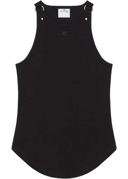 Bluze COURRGES 90S Top With Buckles BLACK Femei (BM 19605599) 1