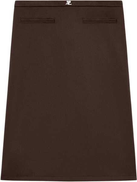 Fuste casual COURRGES Midi Skirt With Logo BROWN Femei (BM 19605605) 2